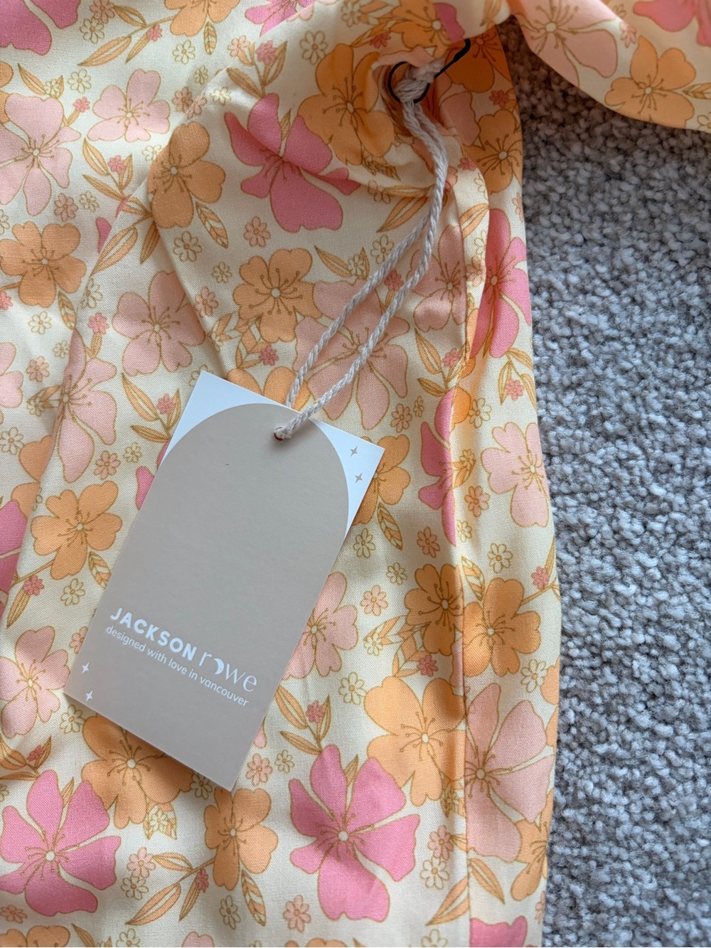 Jackson Rowe Floral Pintuck Peasant Blouse in Yellow & Pink - Picture 11 of 11